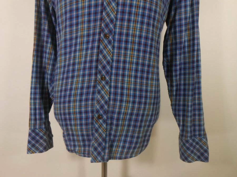 Красивая мужская большая многоцветная клетчатая рубашка с длинным рукавом Penguin Munsingwear - Изображение 3 из 4