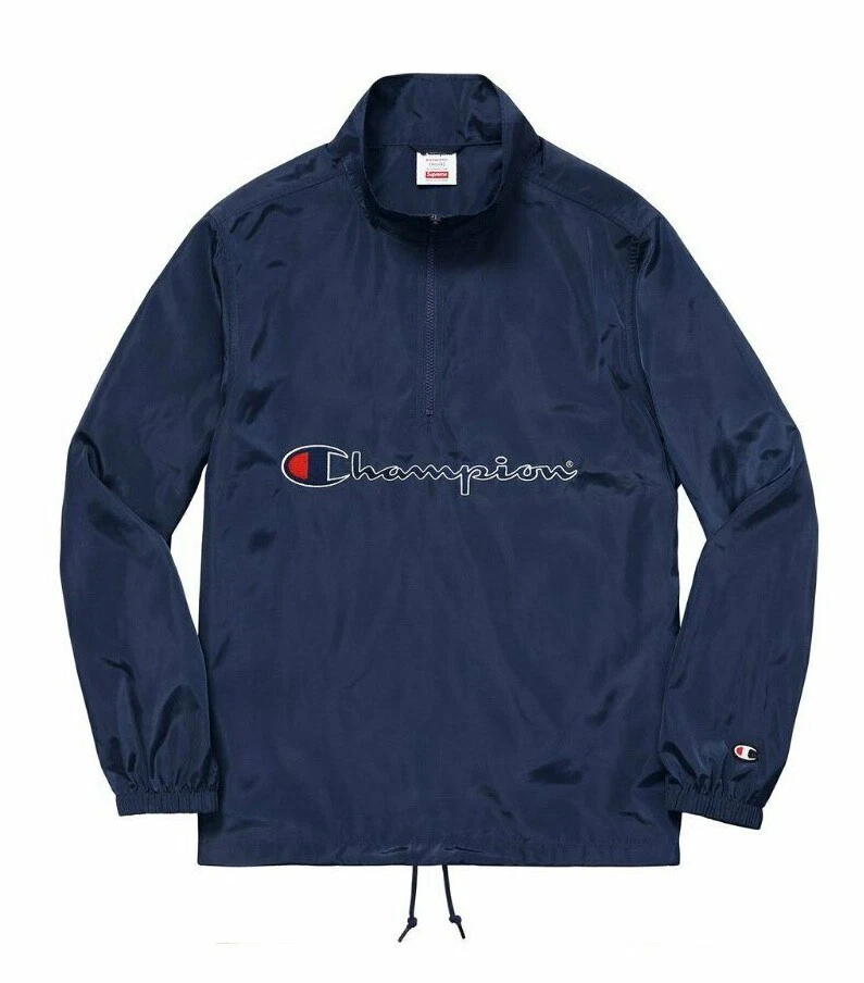Pull Supreme Champion demi zippé veste marine taille grande SS17