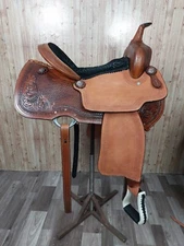 Z.A. Enterprises Premium Genuine Leather Western Horse Saddle with Tack Set.
