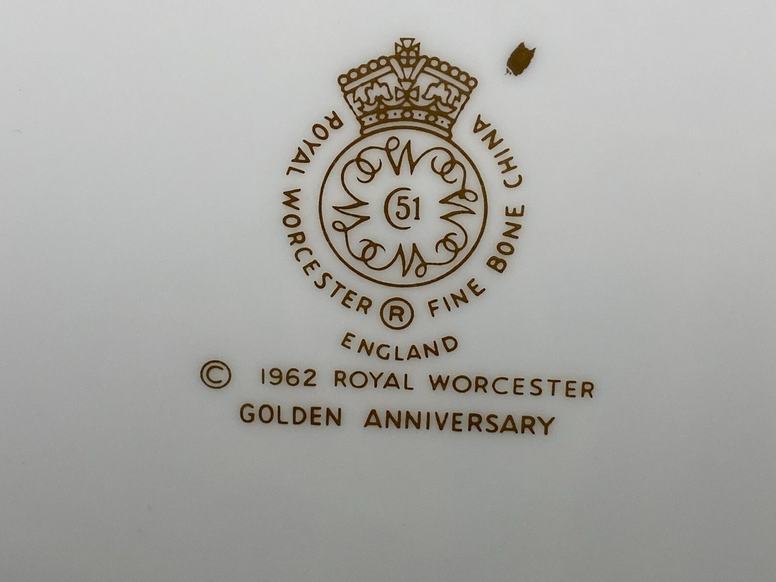 Royal Worcester "GOLDEN ANNIVERSARY"  ~ Set of 4 ~ Dinner Plates ~ 10 3/4"