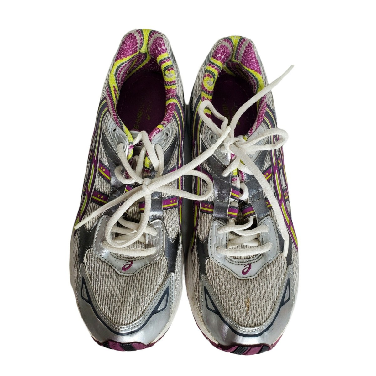 Asics Sneakers 8 Womens Shoe T05CQ White Silver Purple Gel Asics Sneakers 8 Womens Shoe T05CQ White Silver Purple Gel