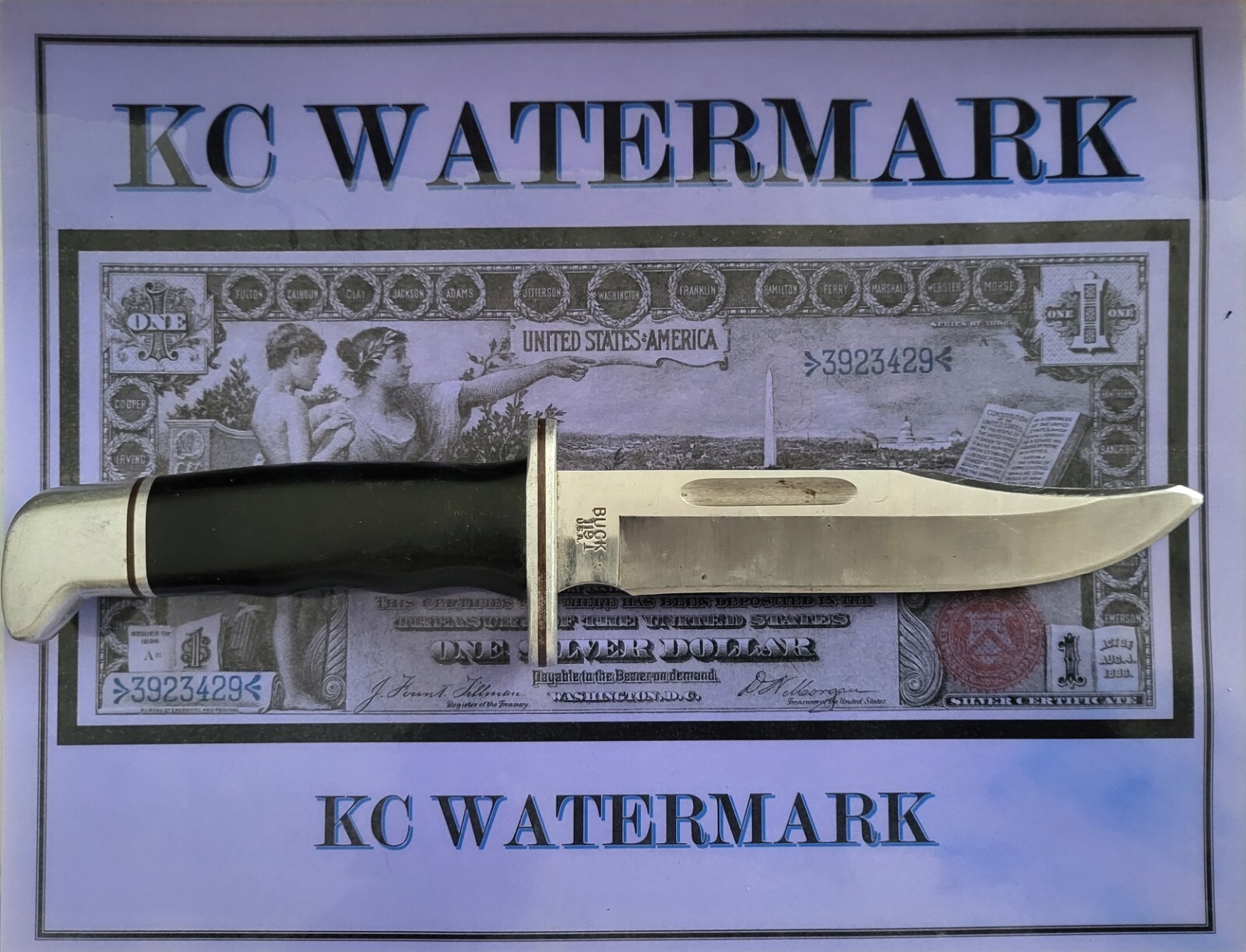 Used Buck Knives Special 119 Black Phenolic Handle Fixed Blade Knife (No sheath) eBay