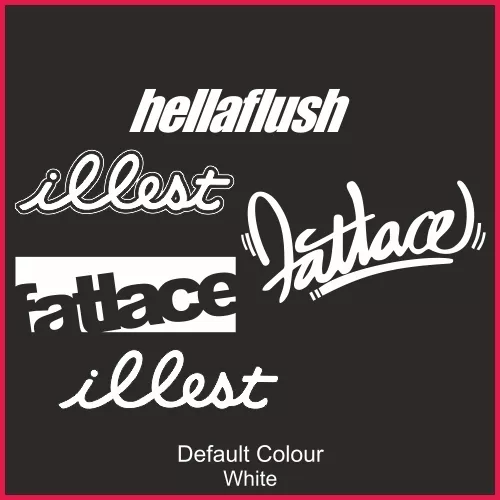 Illest Fatlace Hellaflush sticker pack 5 decals, JDM, VW DUB EURO, DRIFT,  N2165 | eBay