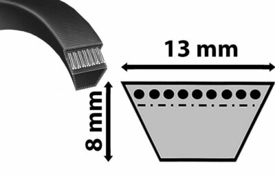 CINGHIA TRAPEZOIDALE TUTTE LE MISURE SEZIONE A (13mm) - PIBELT (A18 (13 X 457 - Foto 5