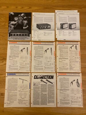 Lot of 10 Shure Brothers Microphones Pro Studio Audio Catalog Sell Sheets Ads