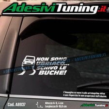 Adesivo Non sono ubriaco schivo le buche Fiat 126 Sticker Decal Tuning