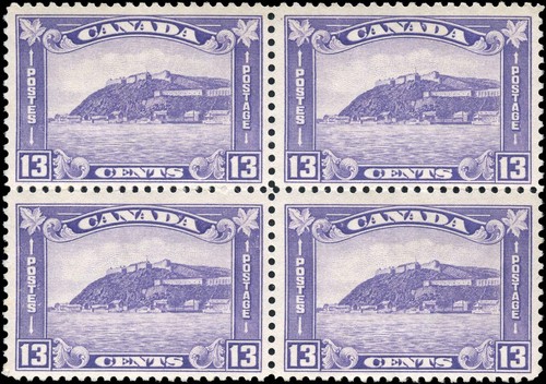 Canada Mint NG F+ Block Scott #201 13c 1932 King George V Medallion Stamps - Bild 1 von 2