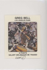 1989 NFL Franchise Game Player Cards Board Game Greg Bell 0q3
