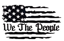 We the people flag USA Patriotic Vinyl Decal Sticker