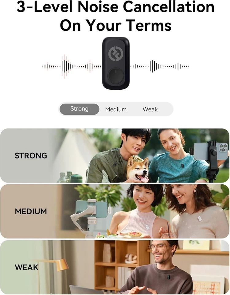 Hollyland Lark A1 Wireless Mini Microphone for iPhone & Android, 48kHz/24-bit - Image 3 of 4