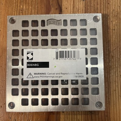 JAY R. SMITH MFG. CO B06NBG Floor Drain Grate,Square,5-9/16In