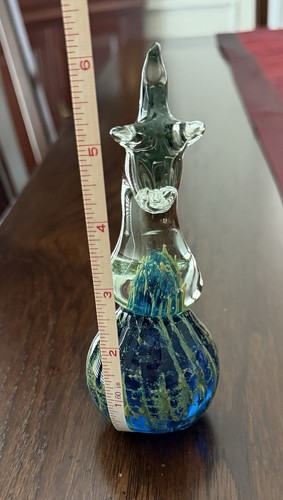 Mdina Signed Maltese Art Glass Sea Horse Paperweight Chess Collectible 6” x 2” - Picture 3 of 12