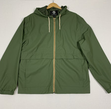Weatherproof Vintage Rain Jacket Women?s Large Olive Hooded Utility