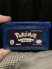 Pokemon Sapphire GBA Cartridge Tested Authentic, Working Battery