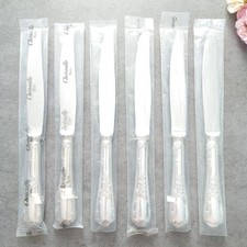 Christofle Marly 6pcs Silverplated Flatware Table Knife Near MINT