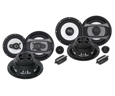 CRUNCH 16,5cm Front/Heck Auto Lautsprecher Komplett-SET für Porsche