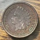 1864 Copper Nickel Indian Cent Original XF Details Rough CHRC