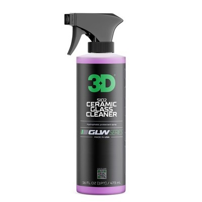 3D GLW Series SiO2 Ceramic Glass Cleaner 16 Fl Oz Streak Free Clarity