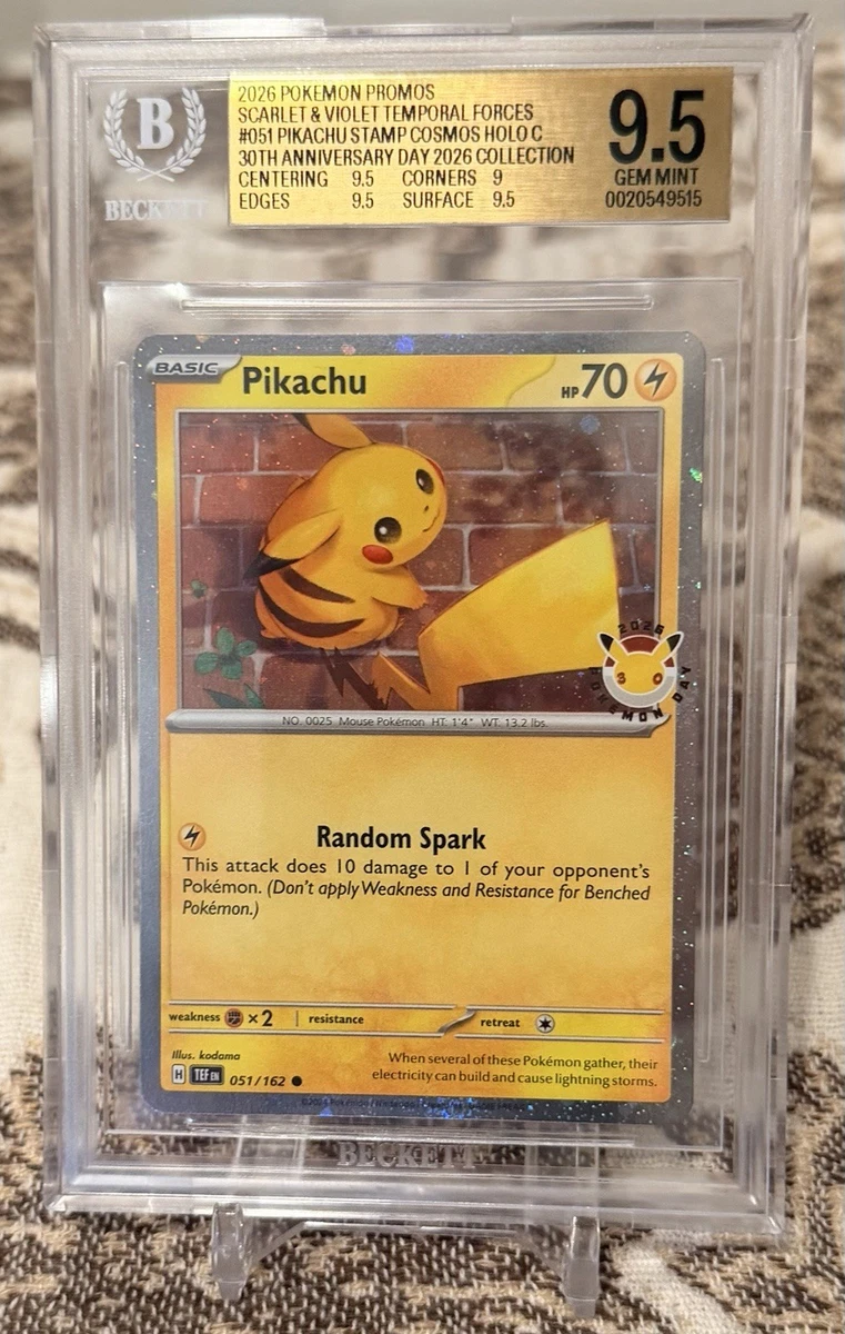 Pikachu Pokémon TCG Grade 9.5 Individual Collectible Card Game