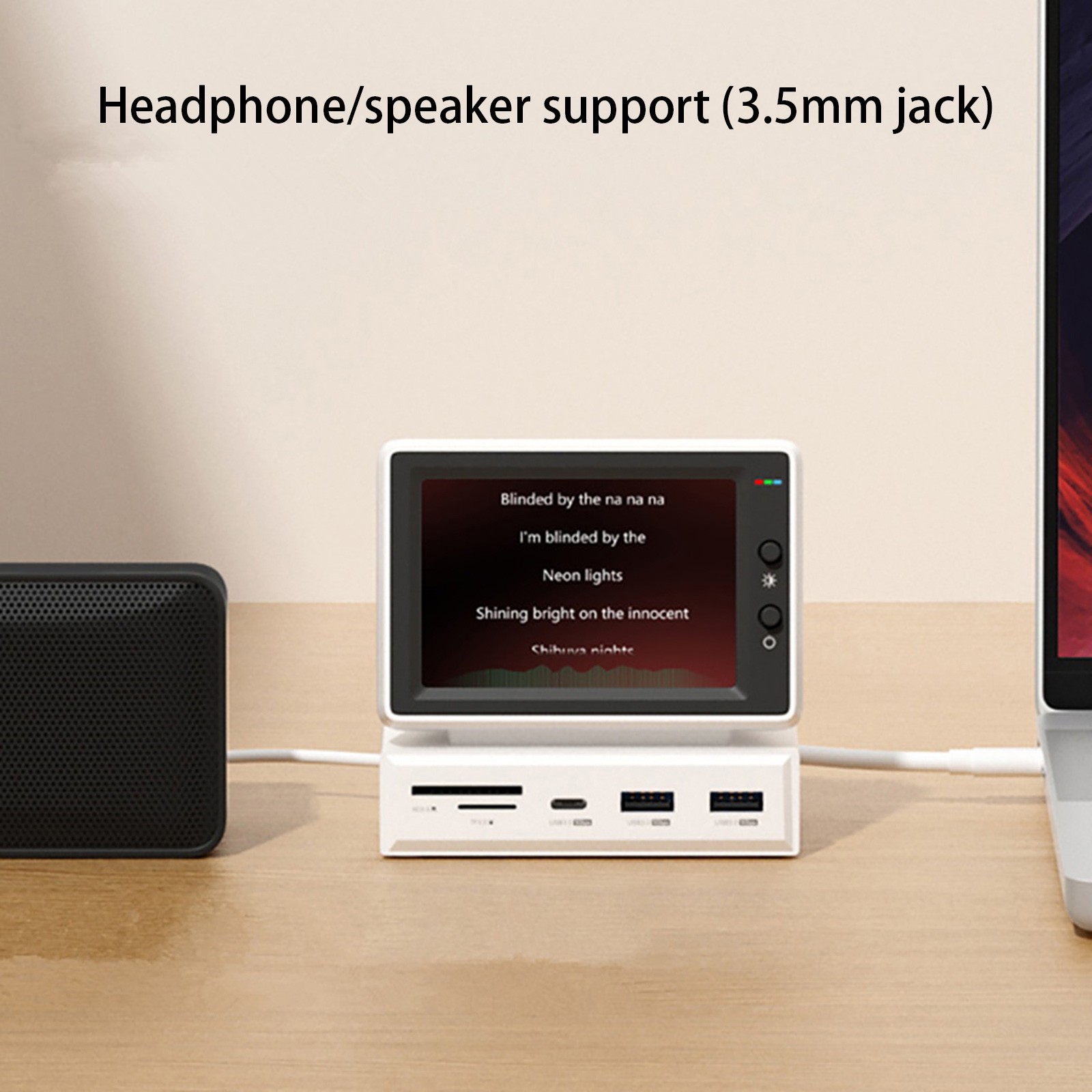 2024 3.5" IPS Mini Computer Secondary Screen Desktop Expansion Dock Case AIDA64