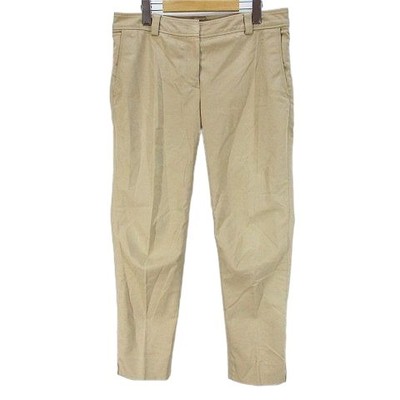 Escada Women's Beige Ankle Pants Size 36 Slit Stretch Zip Fly Used
