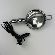 Vintage 12 Volt Dc Chrome Plated Hand Held Metal Car Spot Light W 163403 Tested