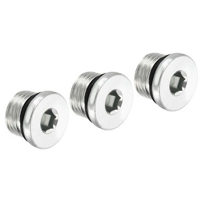 3Pack 9/16-18UNF Hex Head Pipe Fitting Plug Male Thread 45# Steel Plug