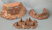 Marx Battleground Pillbox Tank Trap Terrain Hard Plastic Vintage 1960s Lot of 3