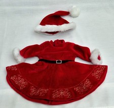 Vintage American Girl Red Christmas Dress and Cap (SPRING SALE,FREE SHIPPING)
