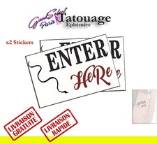 TATOUAGE TEMPORAIRE -ENTRER