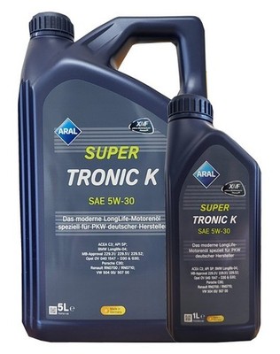 ARAL Super Tronic K 5W-30 Motoröl 6 Liter VW 50400 50700 MB 229.52  BMW LL04