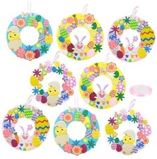 Foam Easter Crafts, 8 Sets Easter Craft Kits Foam Stickers Easter Foam Crafts