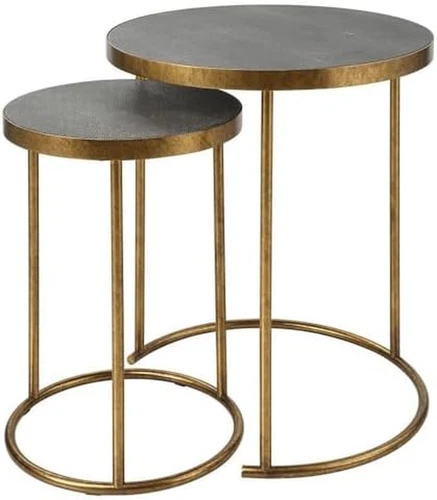 Aragon Set of 2 Nesting Tables - 24" Tall, 19.5" Wide for Versatile Style - Picture 4 of 4