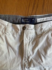 American Eagle Men's Size 34 Khaki Long Cargo Shorts Distressed Y2K Skater 90s