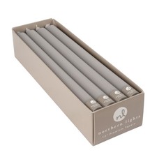 Northern Lights Candles - 12" 12pk Tapers - Stone - 72773