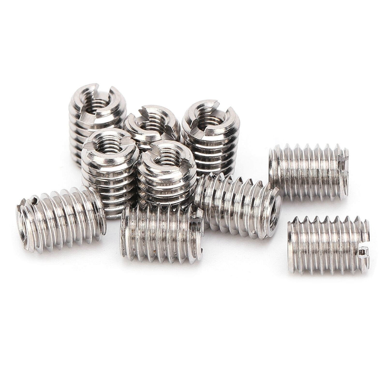 10Pcs Thread Inserts Repair Tool Reducing Nut Male Female Stainless Steel
