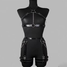 1/6 Scale Female Leather Chain Harness Strap Accessory For 12'' Action Figure