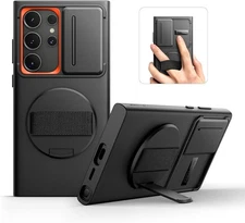 SURITCH for Samsung Galaxy S24 Ultra Case with Hand Strap Phone Grip Kickstand