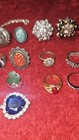Vintage Costume Jewelry Mixed Lot Rings Necklace Free Shipping Unknown Ring Size — photo 7