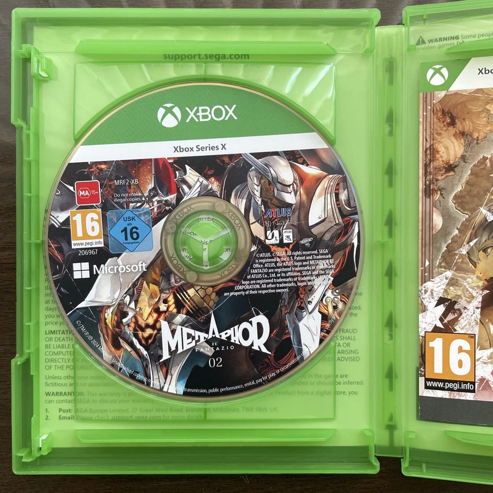Metaphor ReFantazio 2 Disc Microsoft XBox Series X Video Game Genuine UK Mint, photo 3 of 4