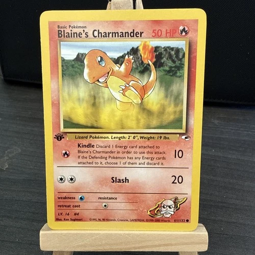 Pokémon Blaine's Charmander Gym Heroes 1st Edition (61/132)