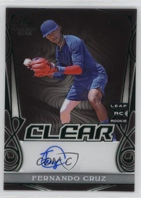 2023 Leaf Trinity Clear Silver Spectrum Black Foil 1/1 Fernando Cruz Auto s5q