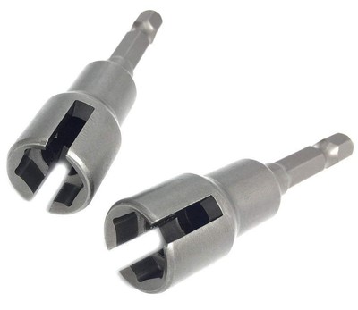 PANOVOS 2pc Power Wing Nut Driver SetSlot Wing nuts Drill Bit Socket Wrenches...