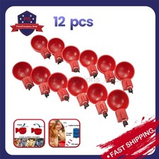 12 PCS Chicken Automatic Watering Cups Poultry Drinker Waterer Duck Quail Hen US