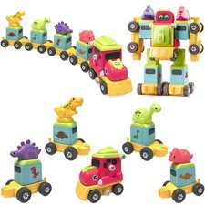 TOYABI Idee Regalo, 77PCS Dinosauri Giocattoli, Transformers Giocattoli Diverten