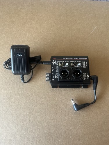 RDL FP-UBC2 UNBAL to Bal Converter with Power Supply & PWR Bus Cable Used