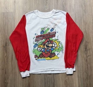 80s VINTAGE Nintendo Power Super Mario T-Shirt YOUTH Size Large Video Game RARE
