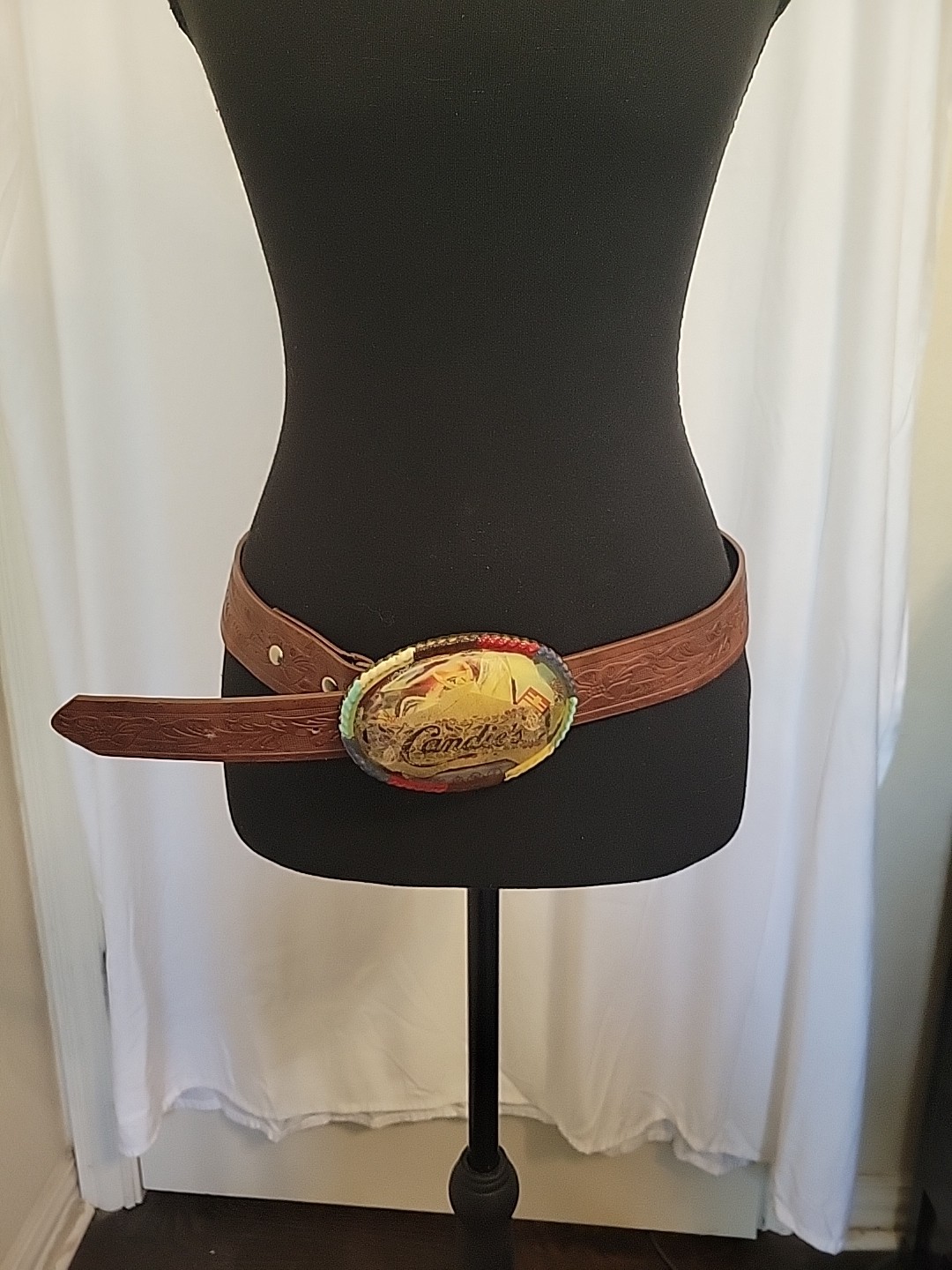 1980 Vintage Candies Faux Leather Coastal Cowgirl Belt Up To Size 36