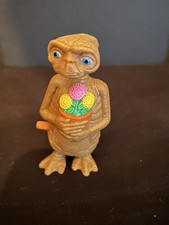 Vintage E.T. Wind-Up Action Figure Toy Extra-Terrestrial with Flowers 1982