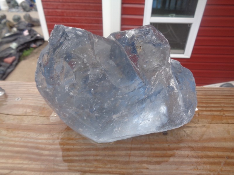 Glass Rock Slag Clear Sapphire Blue Rocks 7.10 lbs 21E Landscaping Aquarium